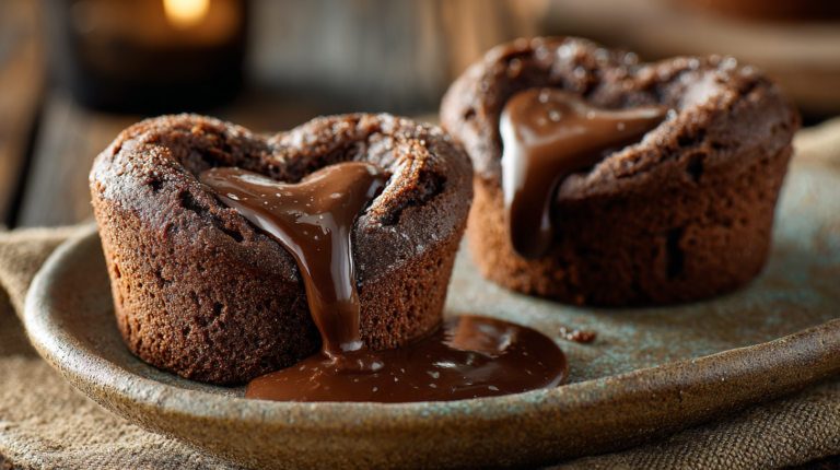 Chocolate Lava Heart Muffins