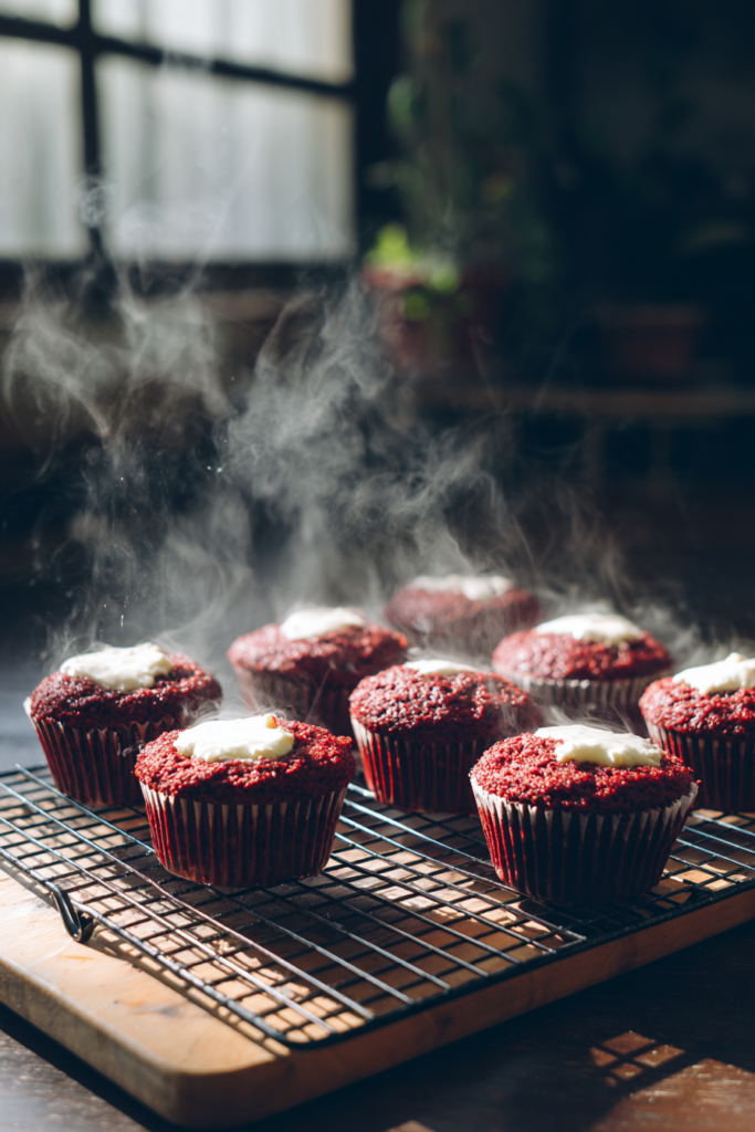 Easy Red Velvet Cream Cheese Muffins