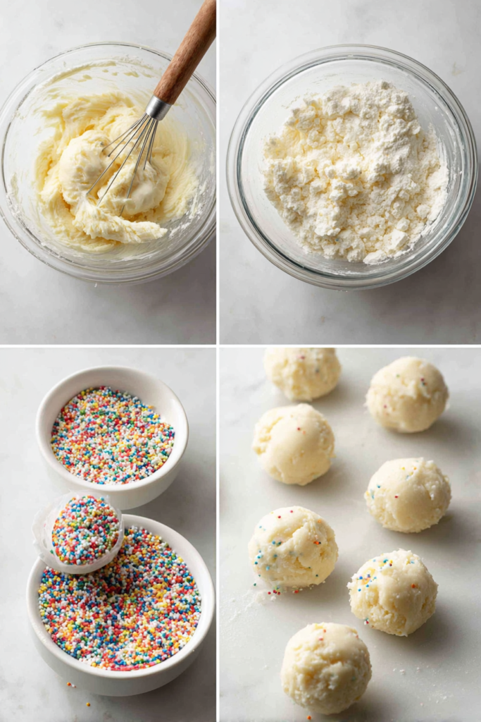 Preparing No-Bake Christmas Cheesecake Bites